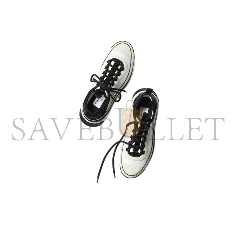 CHANEL SNEAKERS FABRIC & SUEDE CALFSKIN WHITE G39070 Y56144 0Q241 CHANEL SNEAKERS FABRIC & SUEDE CALFSKIN WHITE G39070 Y56144 0Q241